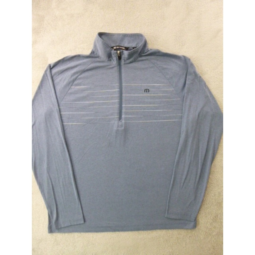 Travis Mathew 1/2 Zip Pullover Men‎ Large Gray Lightweight Performance Golf